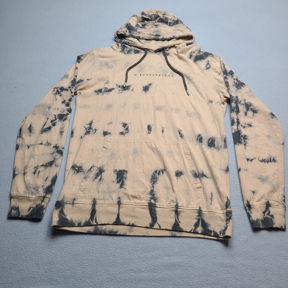 Cactus Man Hoodie Mens Small Tan Tie Dye Excellent Misunderstood Pullover